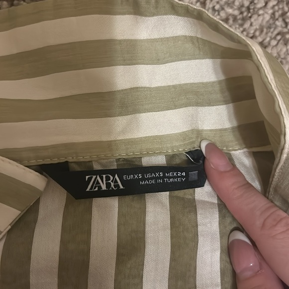 ZARA FLOWY STRIPED SHIRT - Picture 9 of 9